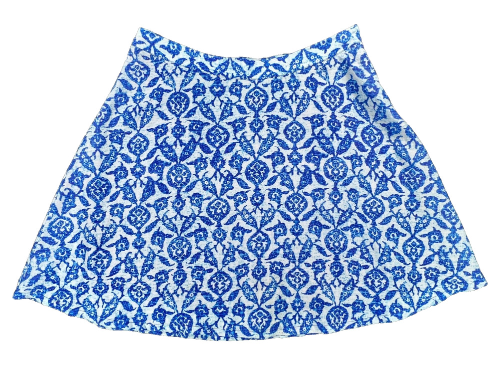 Michael Kors Blue & White Floral Flowy Skirt (Women's 2)